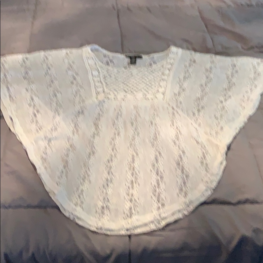 White lace top size medium EUC